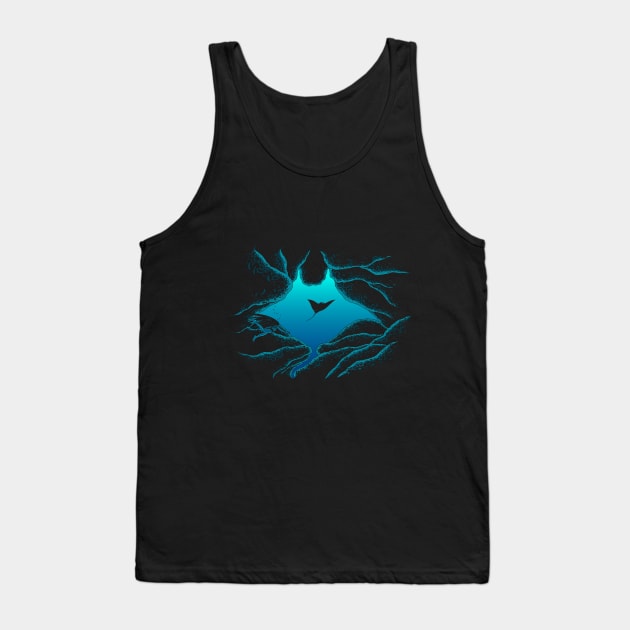 Manta Cave Tank Top by Squidology